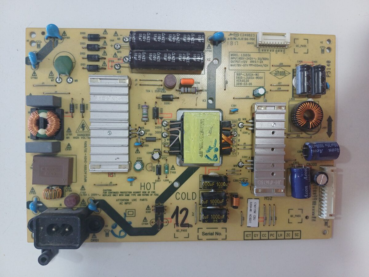 Fuente De Poder TV 168P-L3003A-W0 5800-L3003A-W000 L3003A