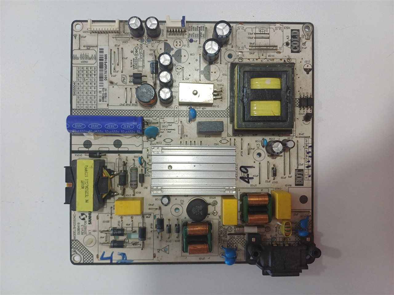 Fuente De Poder Tv Sanhua SHG5504C-101H Original Usada