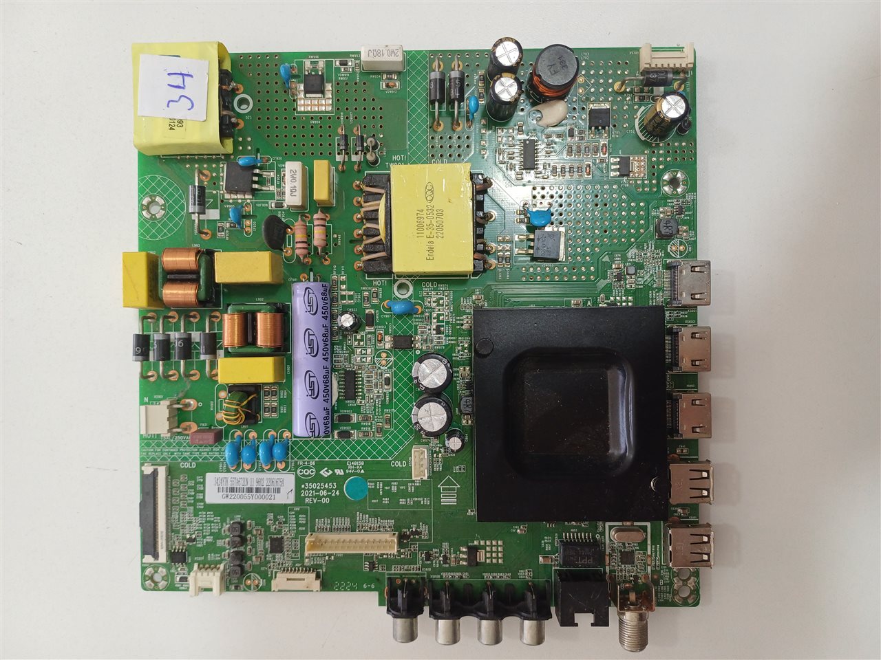 Placa Main Tv 34347N Original Usada