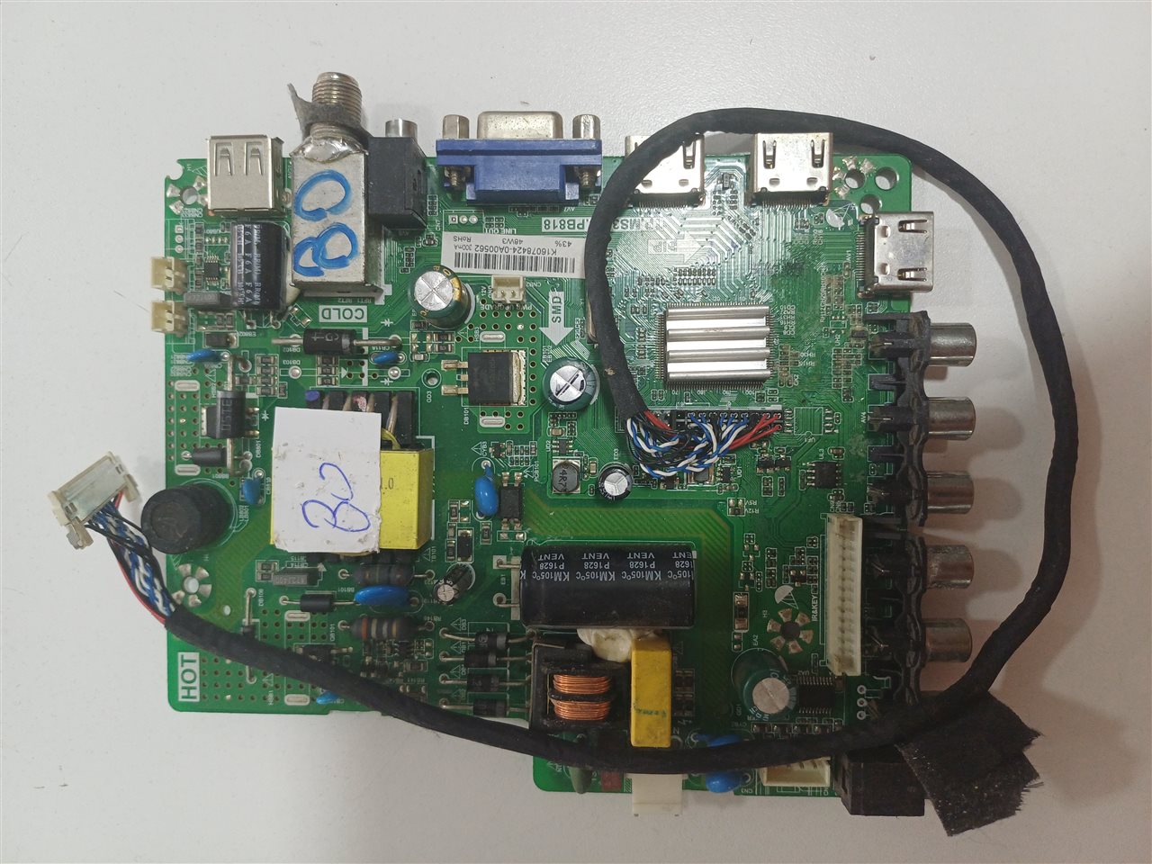 Placa Main Tv TP.MS338.PB818 Original Usada