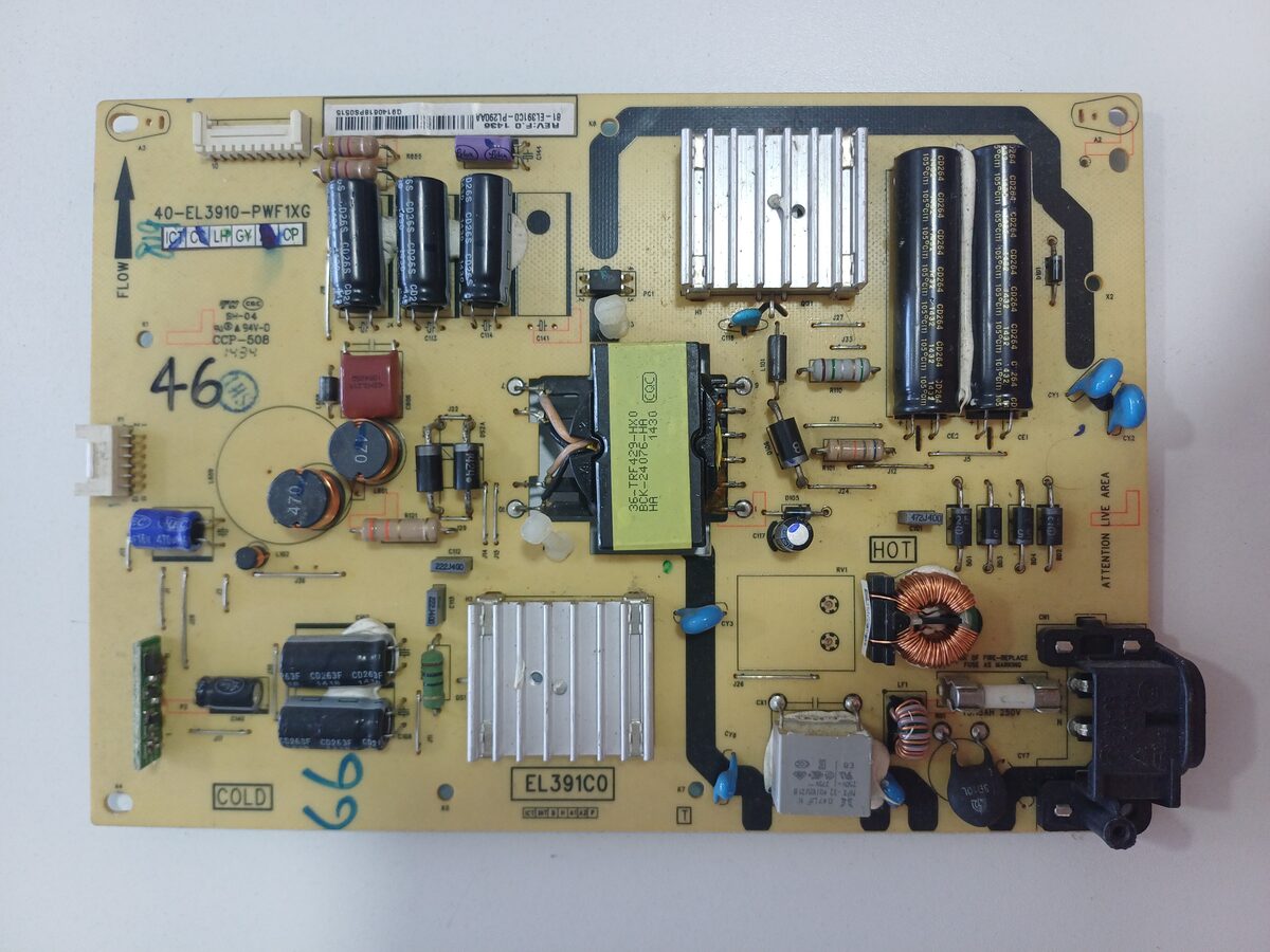 Fuente De Poder Power Supply 40-EL3910-PWF1XG Para TV