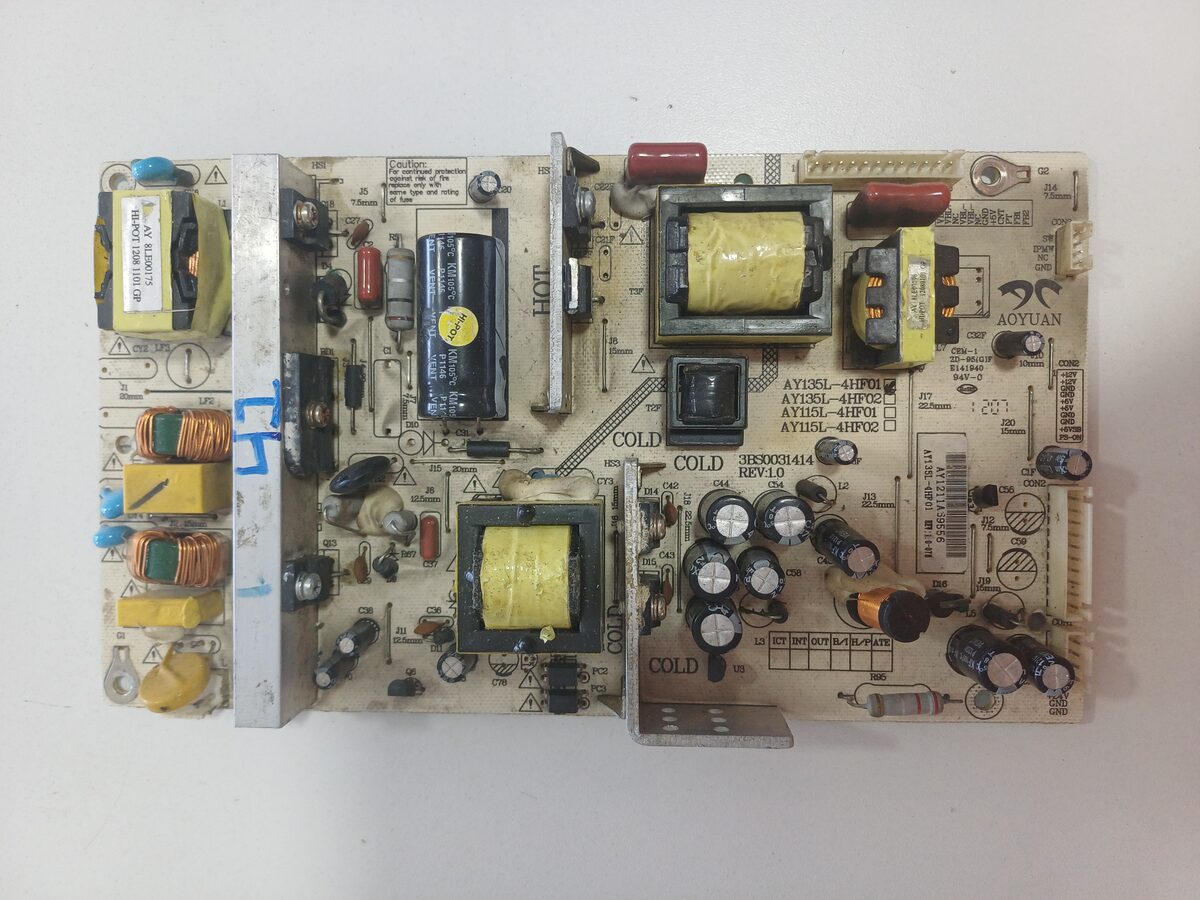 Fuente De Poder TV LED Aoyuan AY135L-4HF01 3BS0031414 REV:1.0