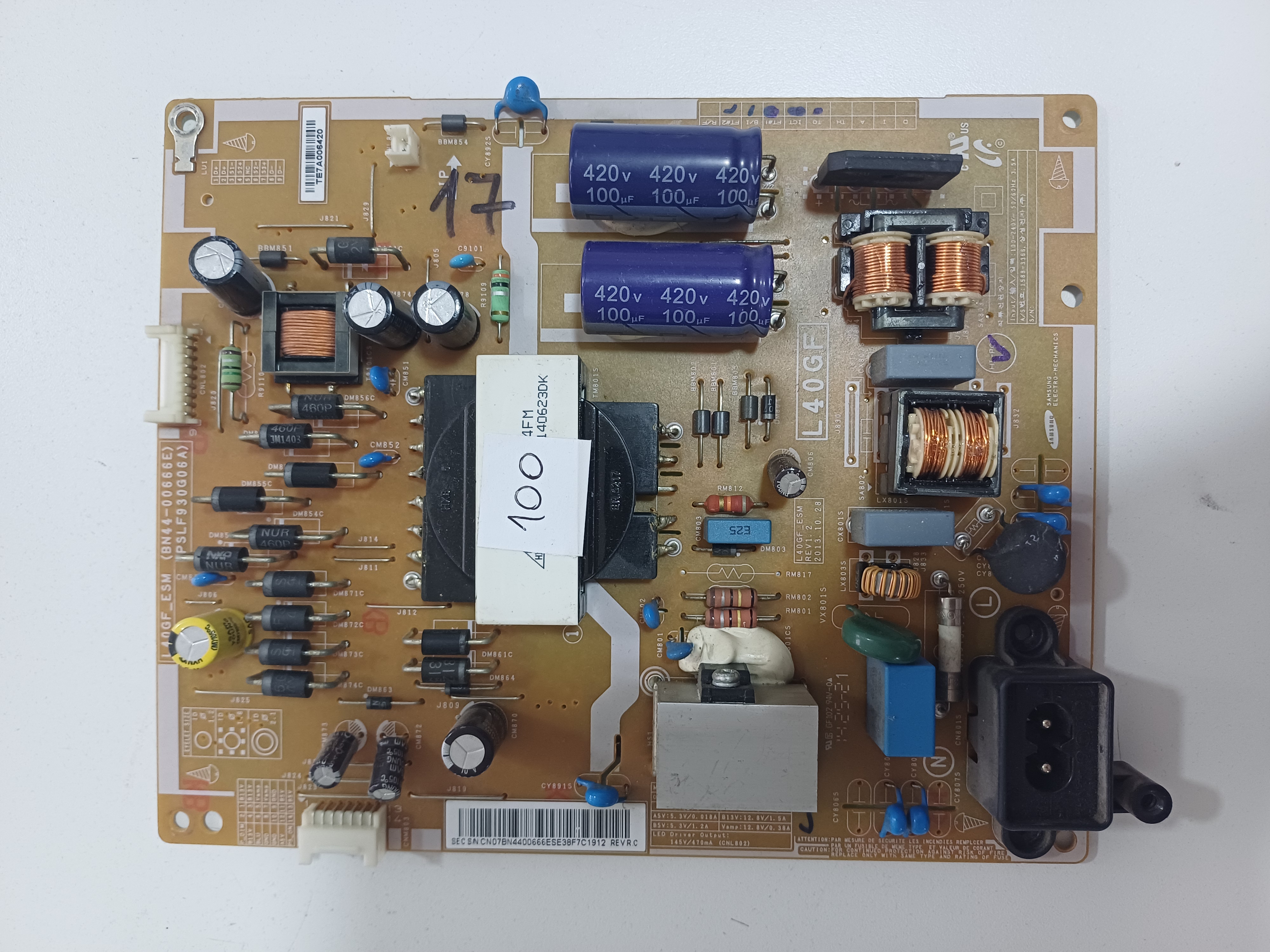 Placa Fuente Power Supply Samsung BN44-00666E PSLF930G06A