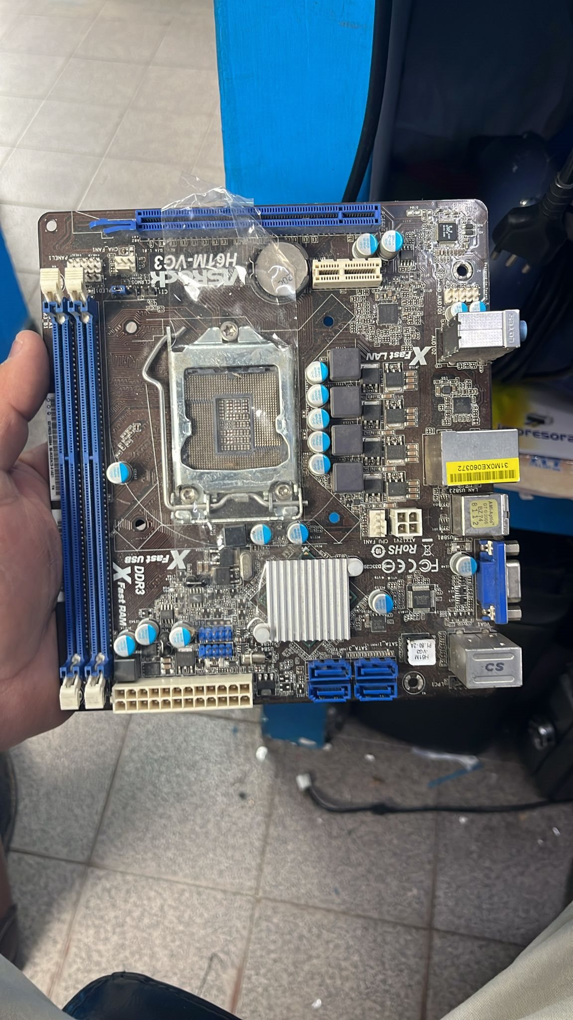 Placa Main Tv ASRock H61M-VG3 Original Usada
