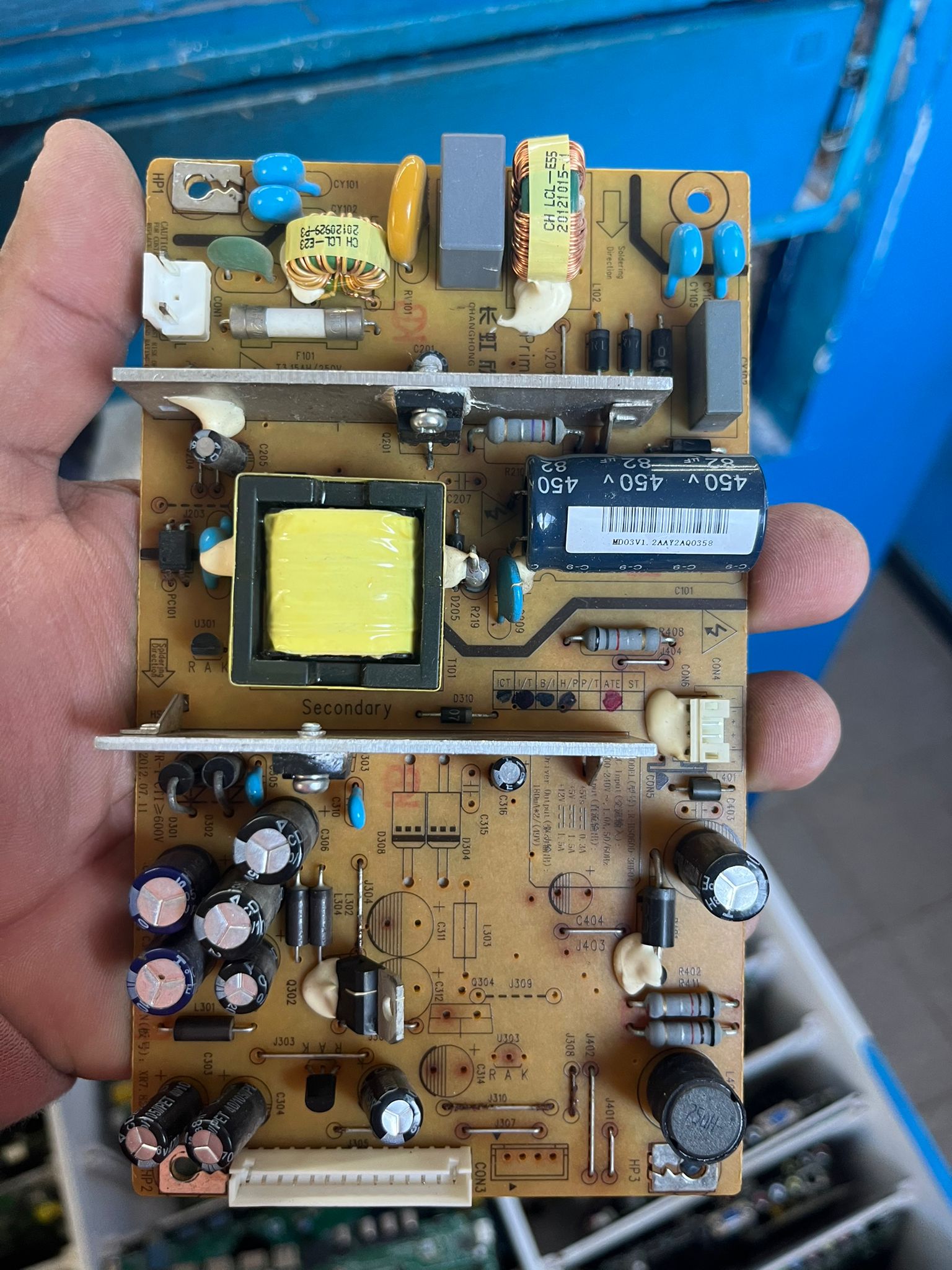 Placa fuente de poder Changhong IR15060D-3HF04 para TV original usada probada