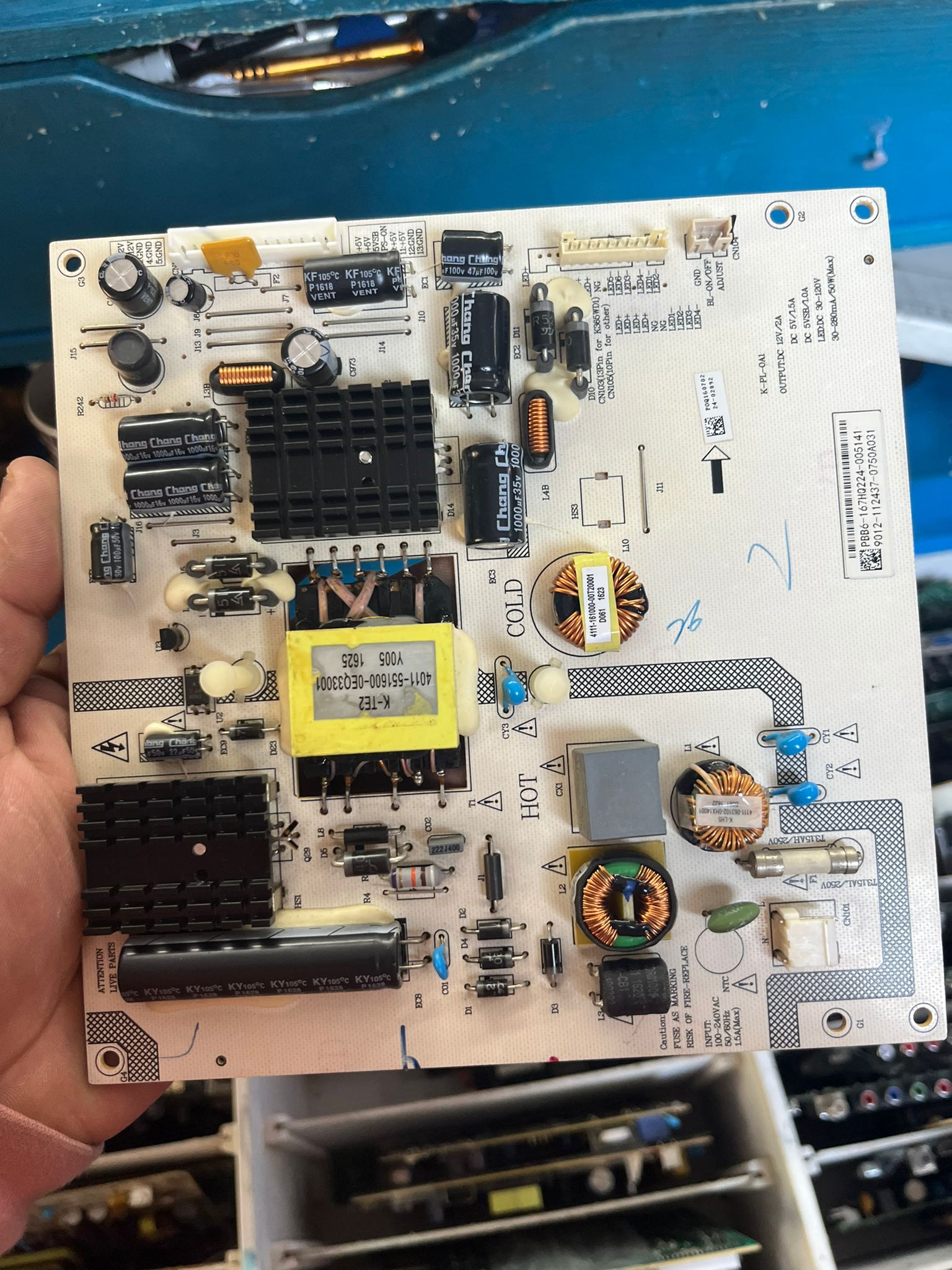 fuente de poder K-PL-OA1 para televisor original usada probada