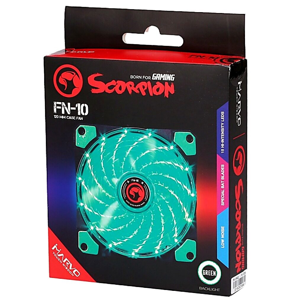 FAN COOLER ALTO BRILLO SCORPION FN10 VERDE