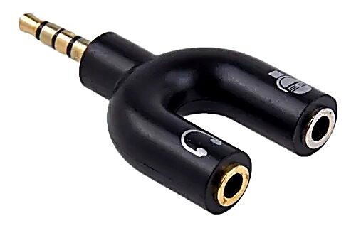 ADAPTADOR SPLITTER AUDIO 2 SALIDAS AUXILIAR JACK 3.5MM