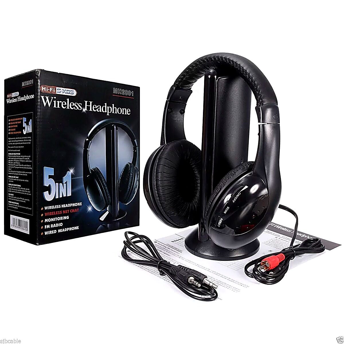 AURICULARES INALAMBRICOS 5 EN 1 TV PC CON FM