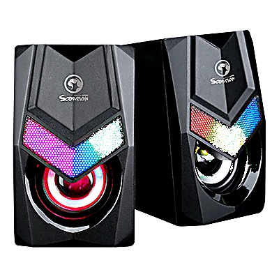 PARLANTES GAMER SCORPION RGB LED 2.0