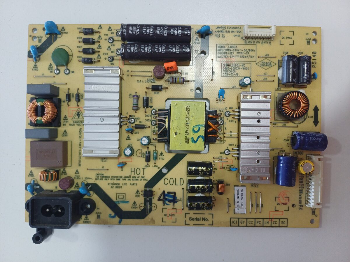 Placa Fuente Power Supply L3U03A E249823 TV LED