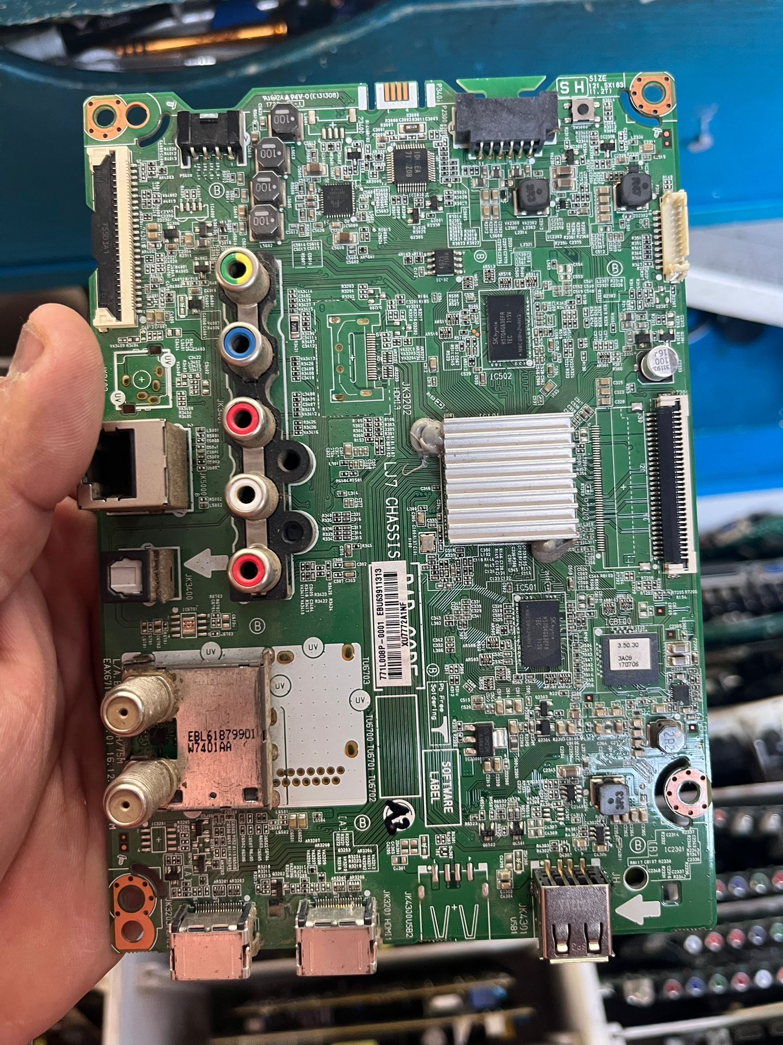 Placa main LG LJ7 Chassis para TV original usada probada