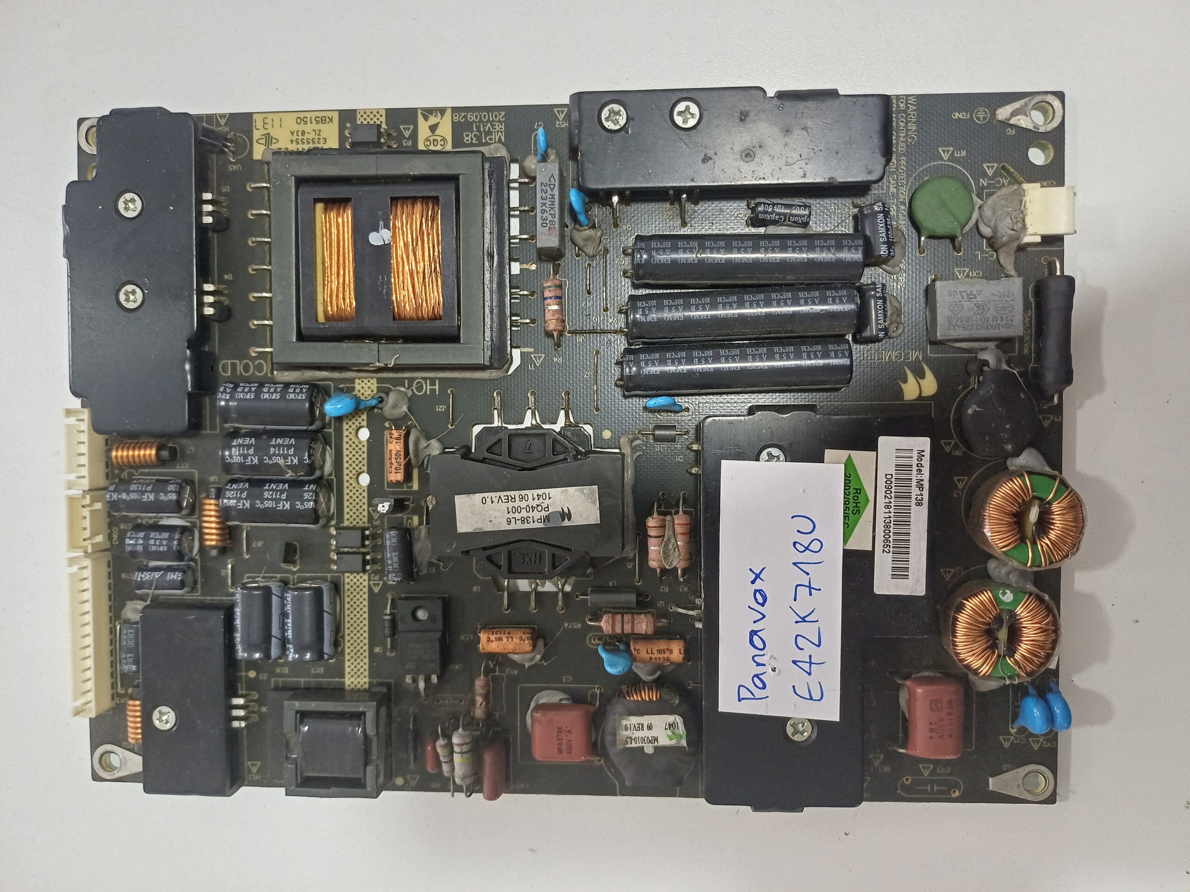 Placa Fuente Power Supply MP138 TV Panavox E42K718U