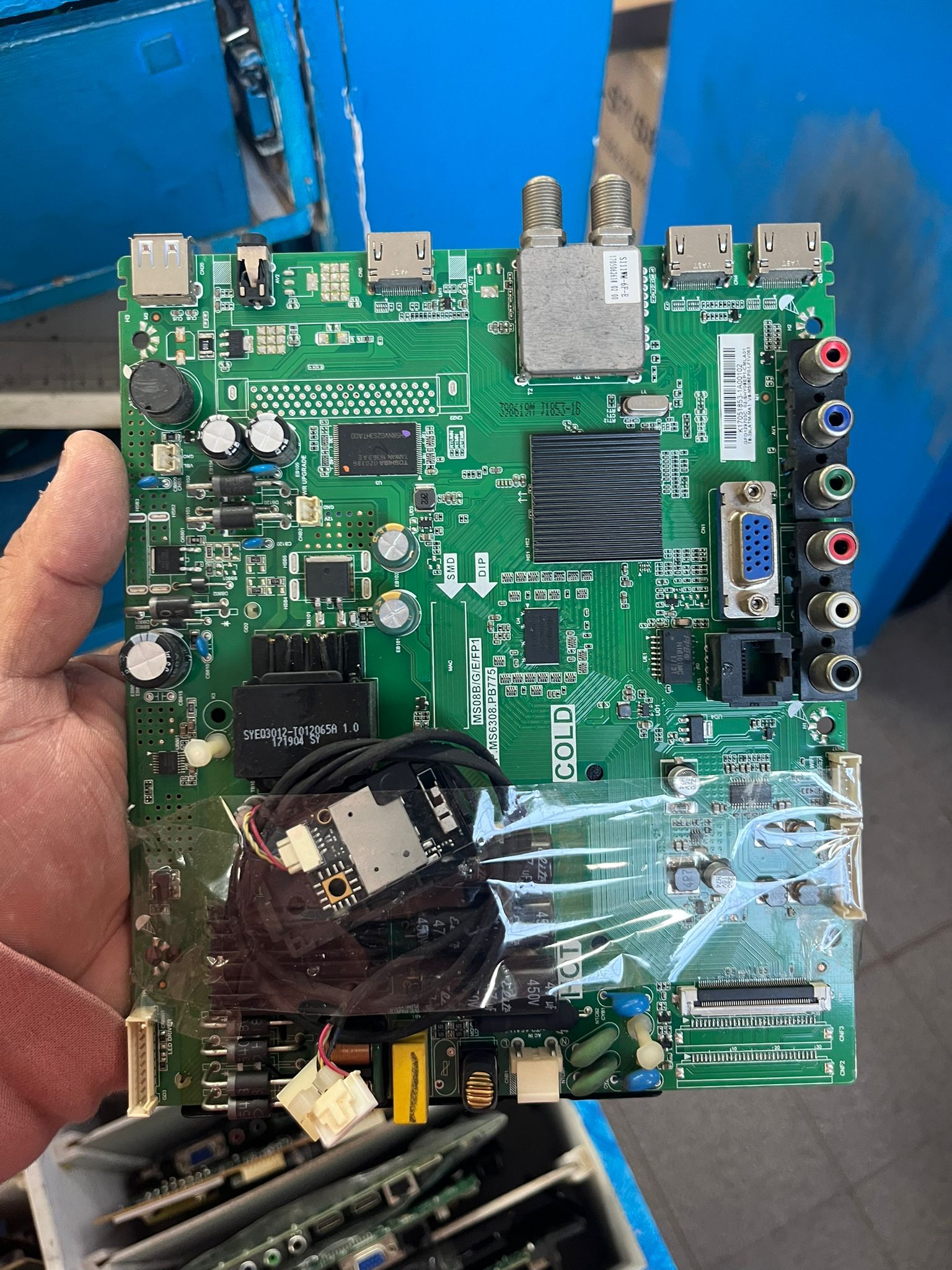 Placa main fuente monoplaca MS6308.PB775 para TV original usada probada