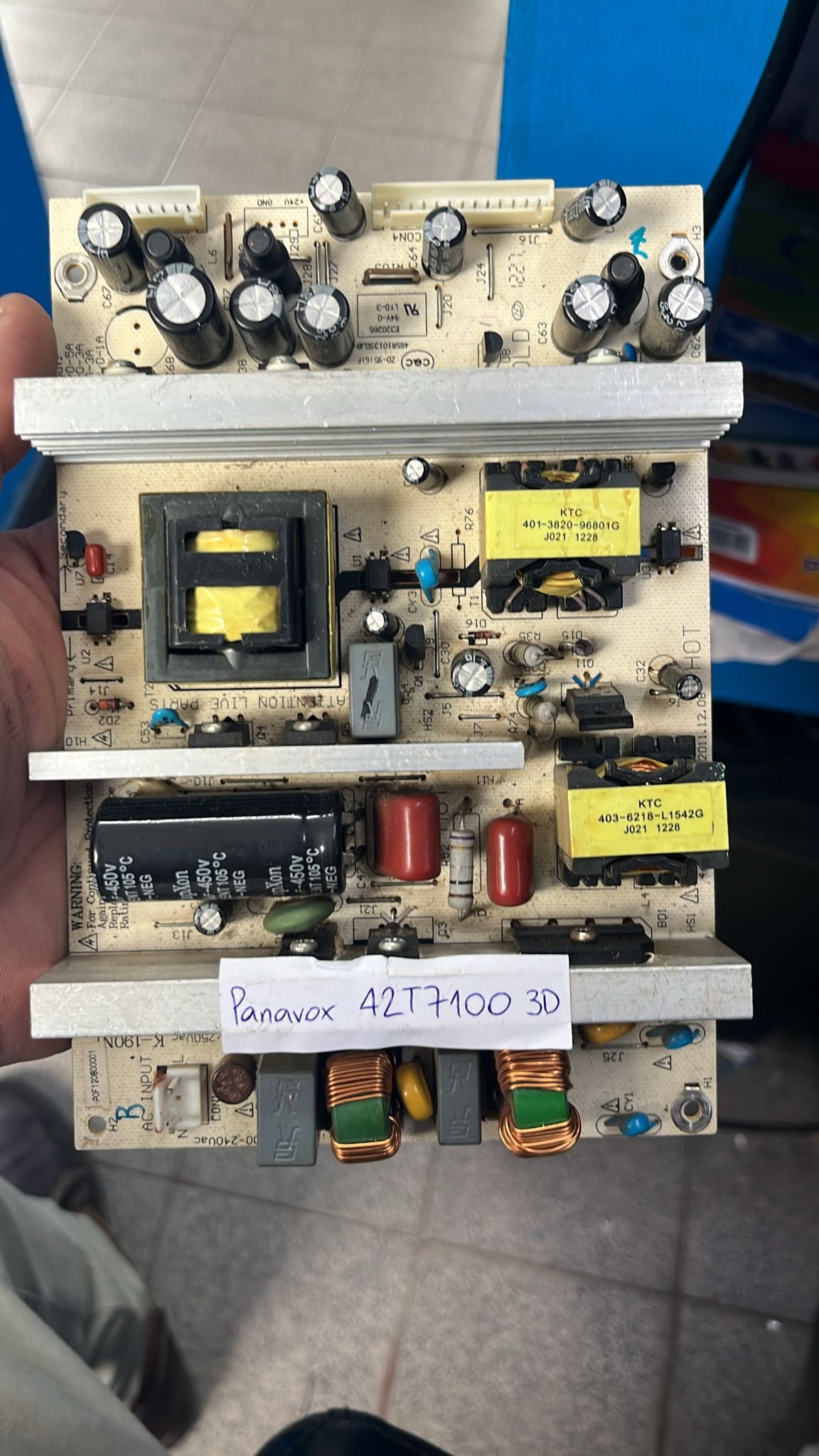 Placa Fuente De Poder TV Panavox 42T7100 3D KTC