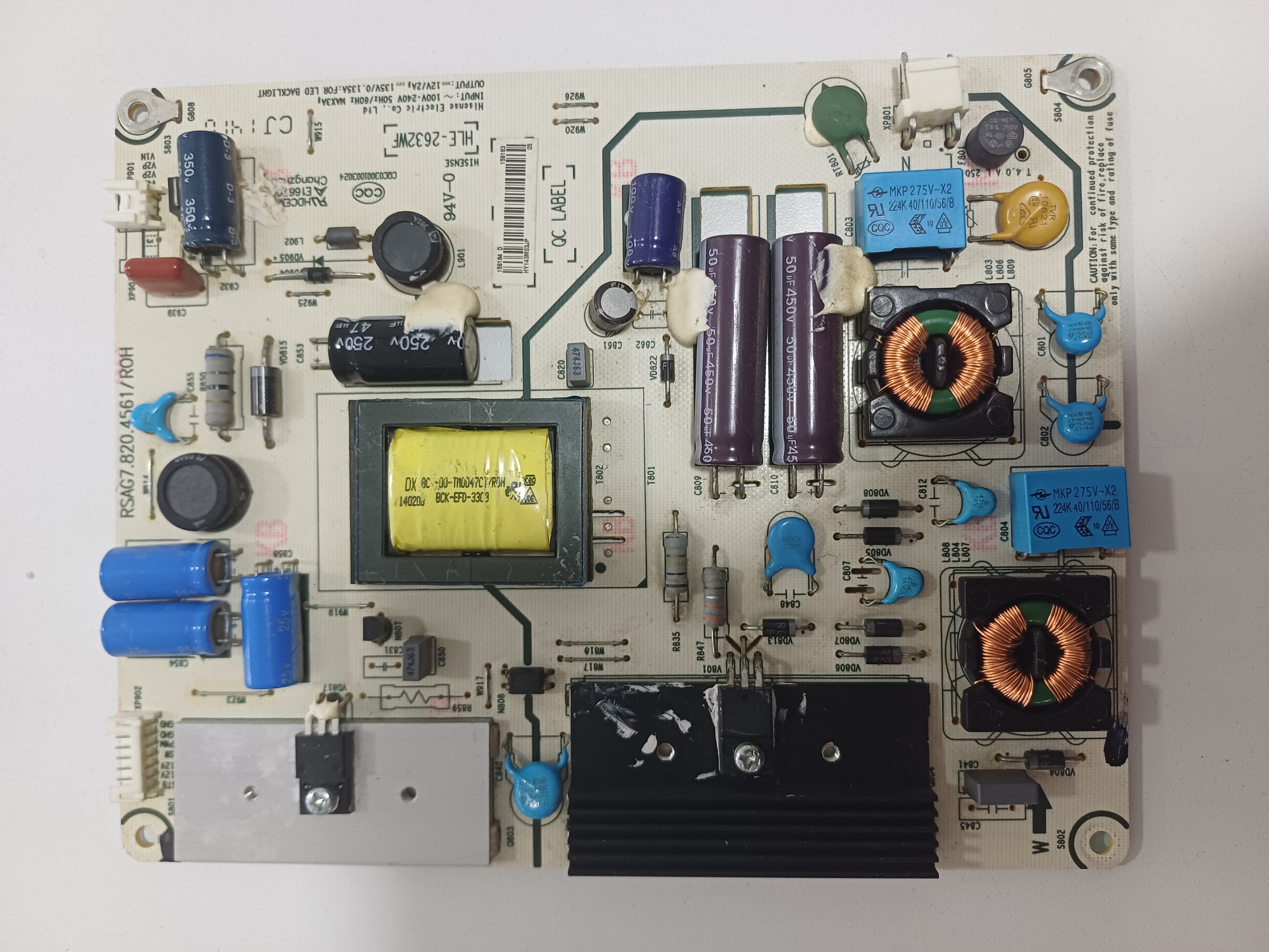 Fuente De Poder Tv Hisense Panavox RSAG7.820.4561/ROH HLE-2632WF