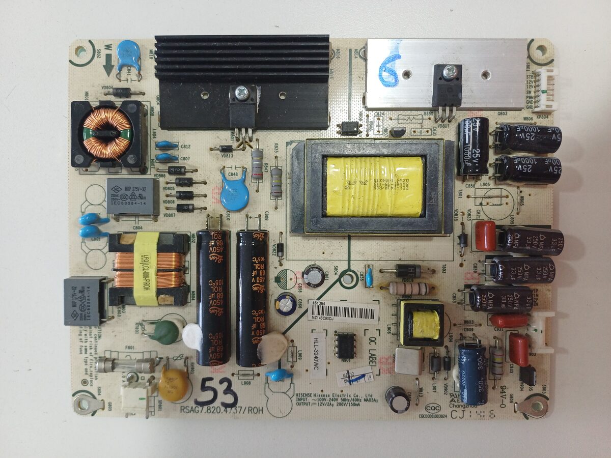 Fuente De Alimentacion TV Hisense / Panavox RSAG7.820.4737/ROH