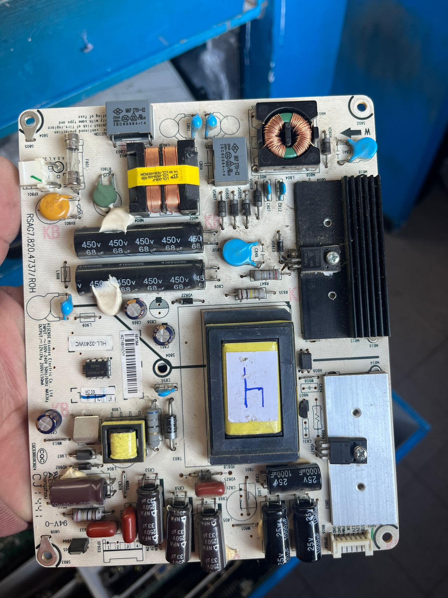 Placa Fuente TV Hisense / Panavox RSAG7.820.4737/ROH HLL-3240WC Original Probada