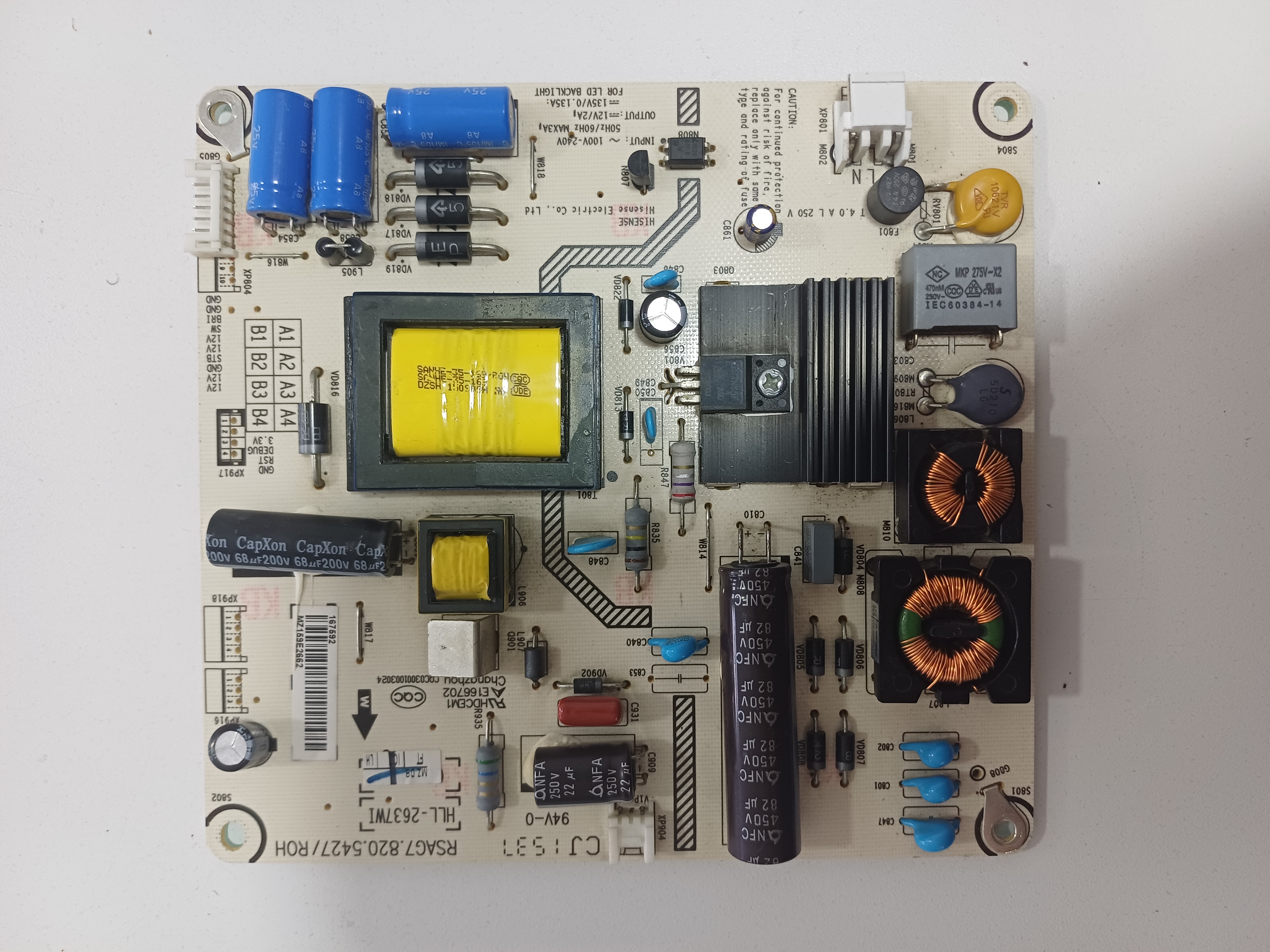 Fuente De Alimentacion TV Hisense Panavox RSAG7.820.5427/ROH HLL-2637WI