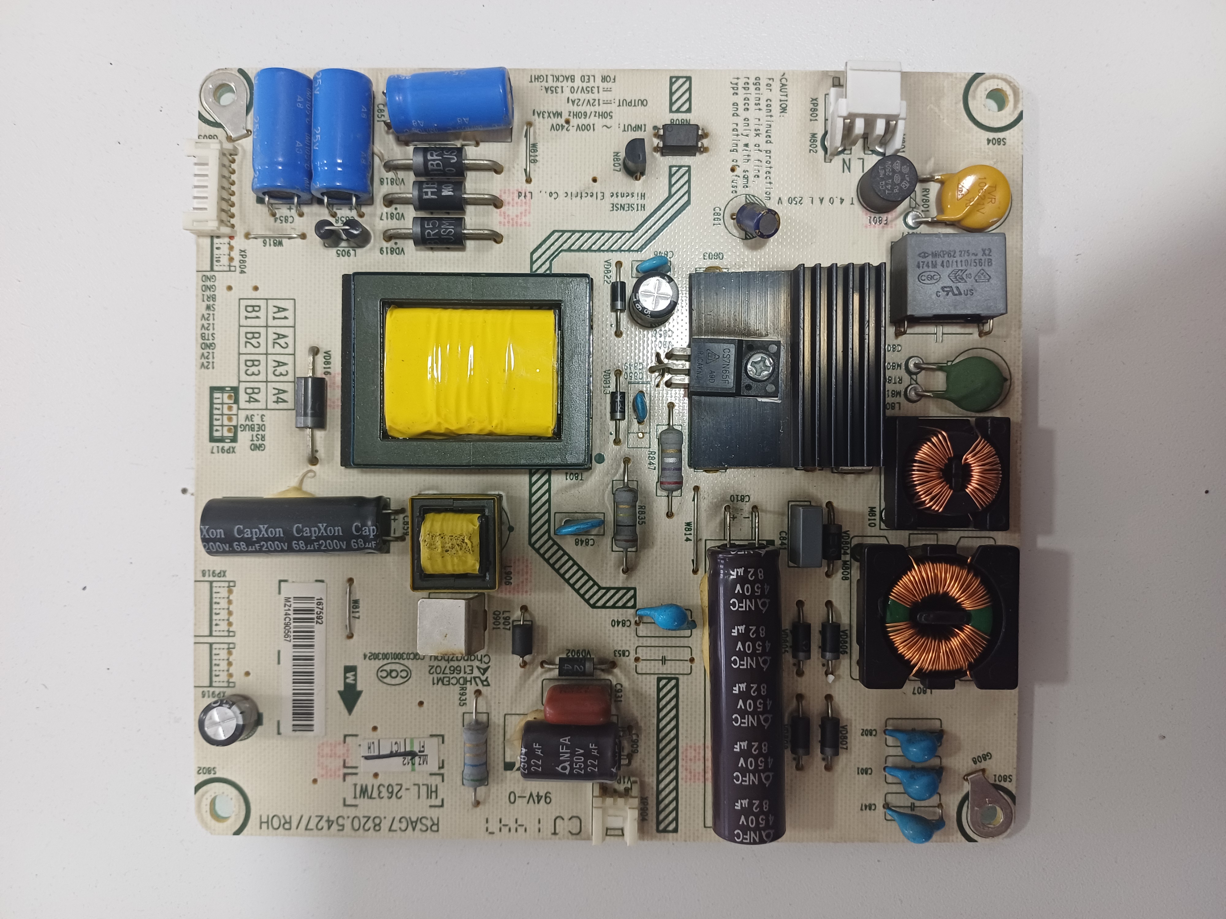 Fuente De Poder Power Supply Hisense Panavox RSAG7.820.5427/ROH