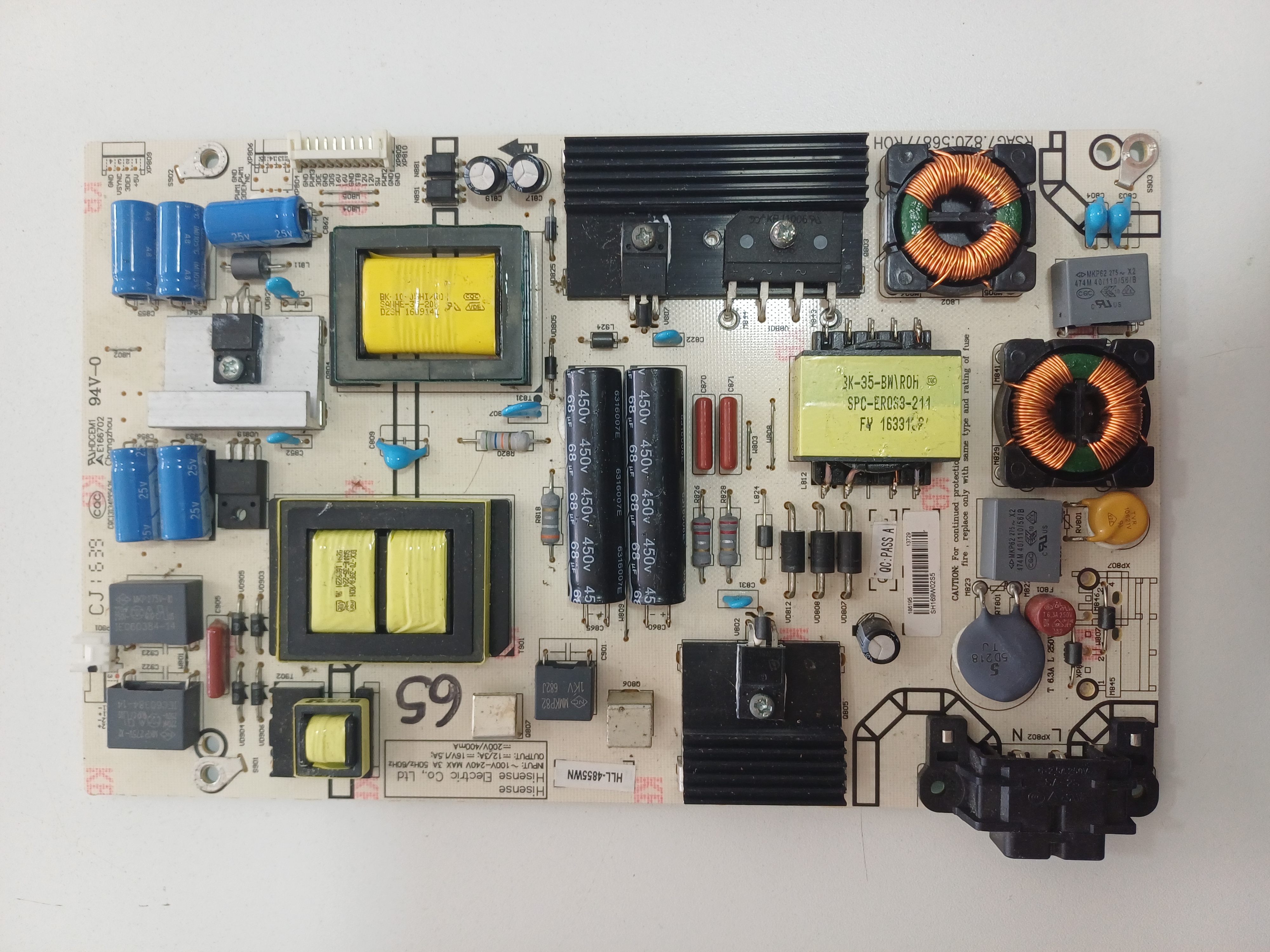 Placa Fuente Power Supply Hisense / Panavox RSAG7.820.5687/ROH