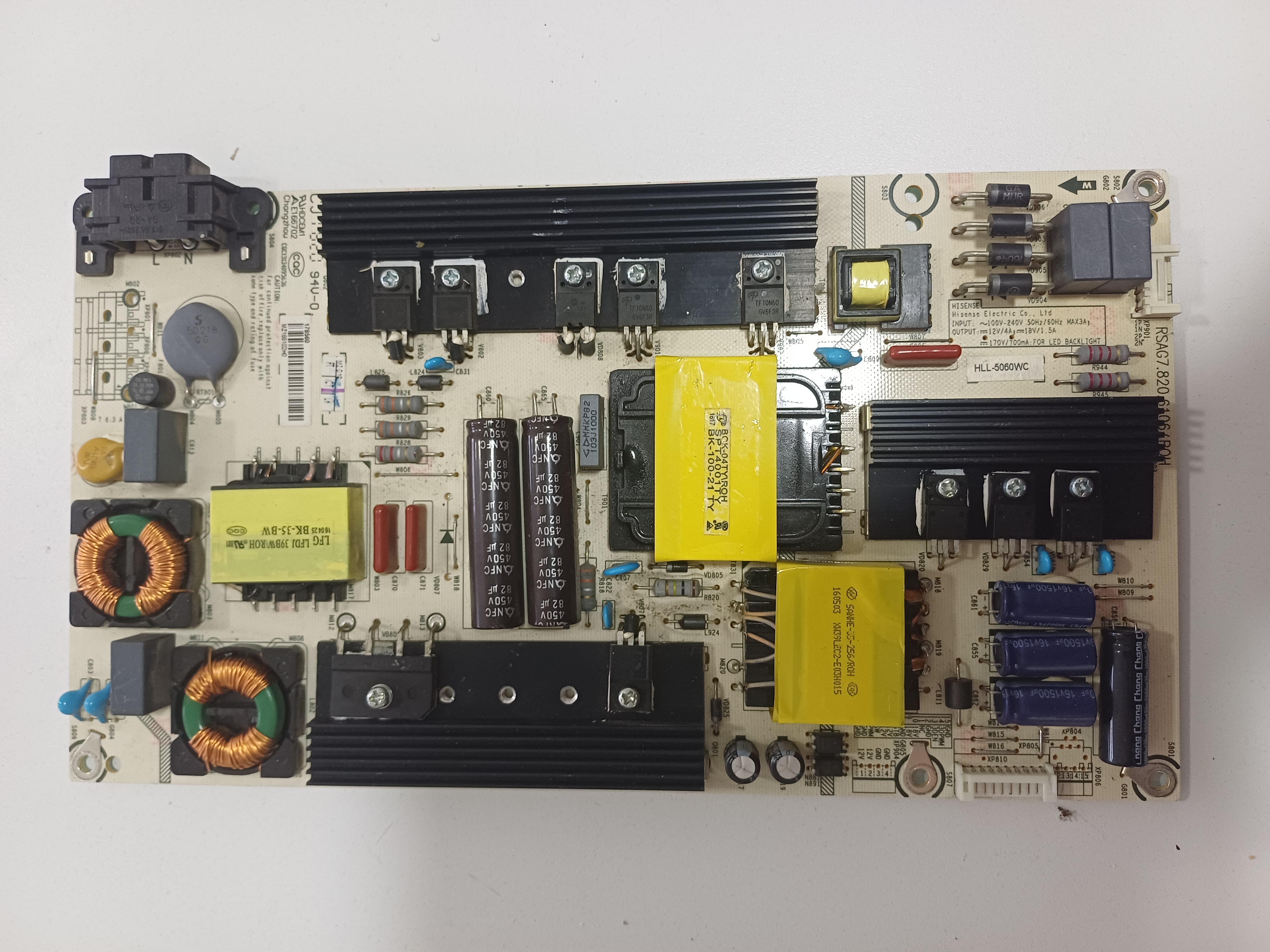 Placa Fuente Power Supply Hisense Panavox RSAG7.820.6106/ROH Original