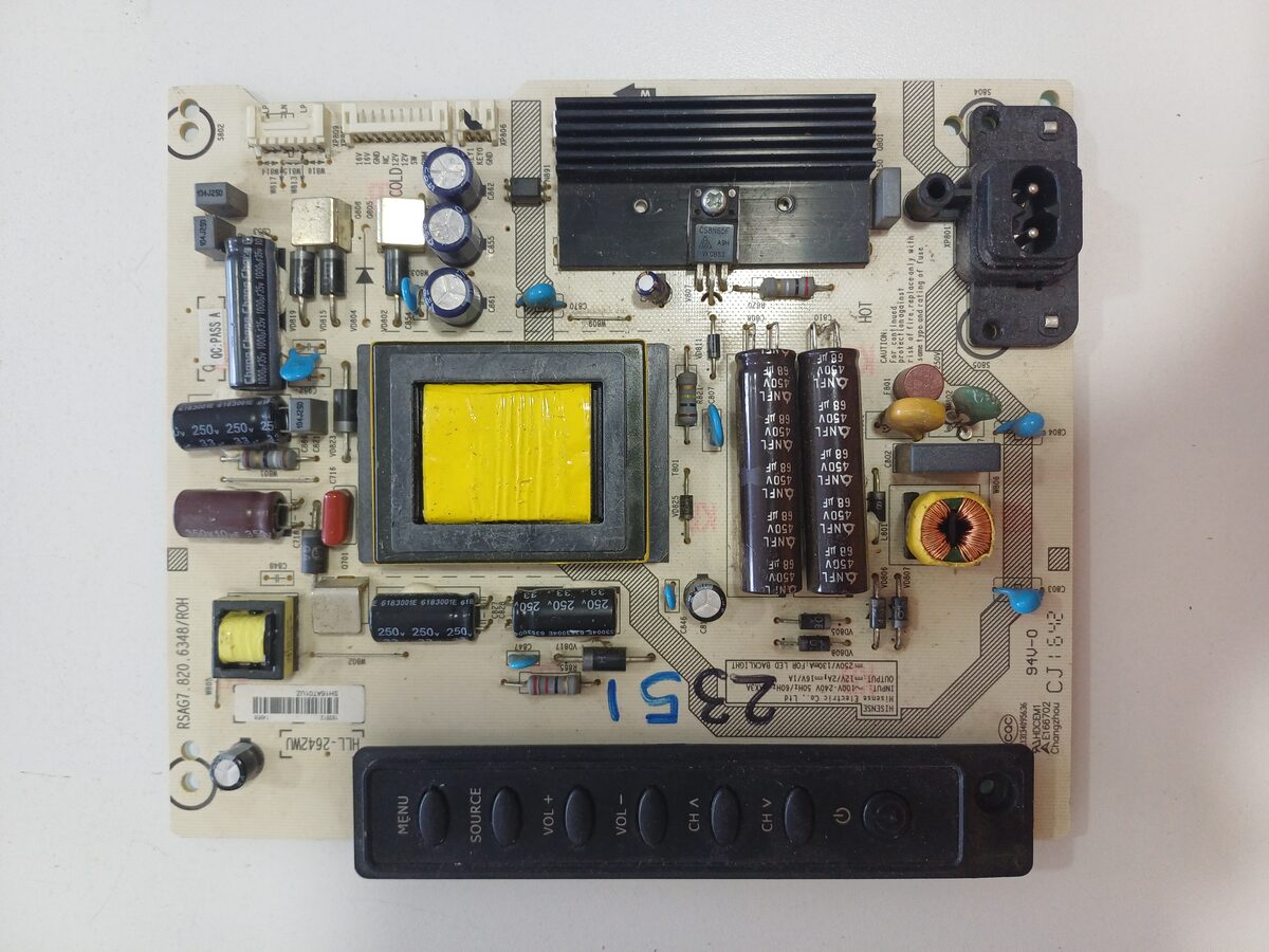 Placa Fuente De Poder Tv Hisense / Panavox RSAG7.820.6348/ROH