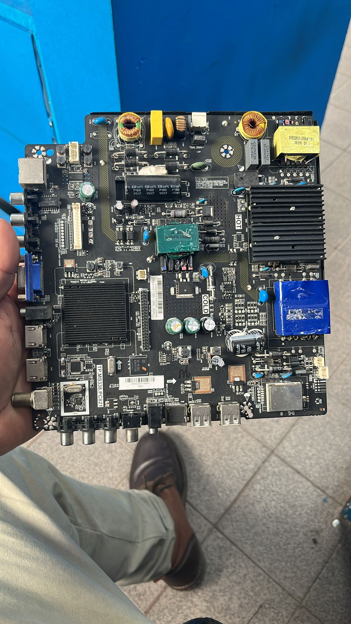Placa main fuente para tv TP.MS338.PC821 original usada probada