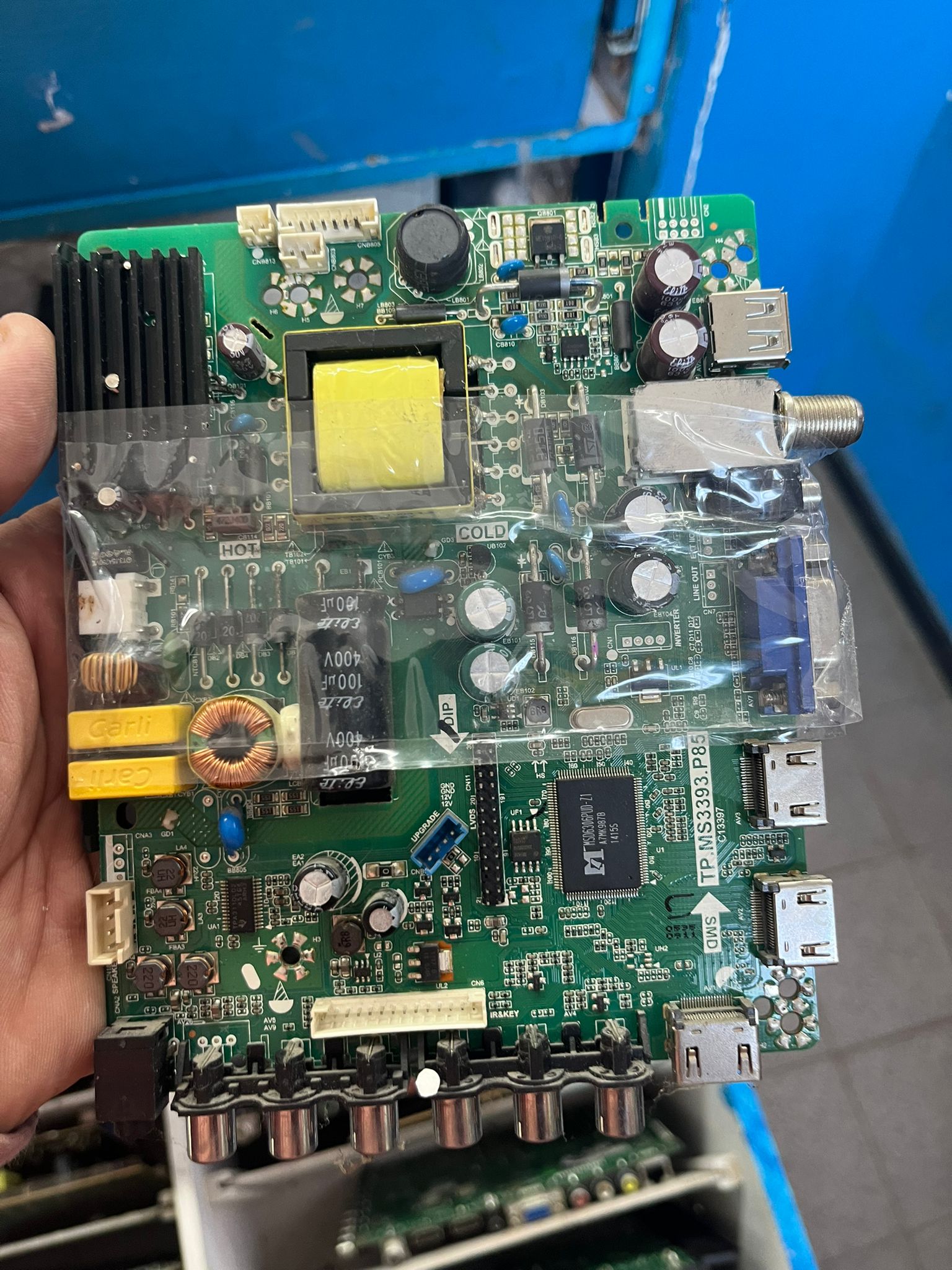 Placa Main TV TP.MS3393.P85 Con Fuente Integrada Usada Probada