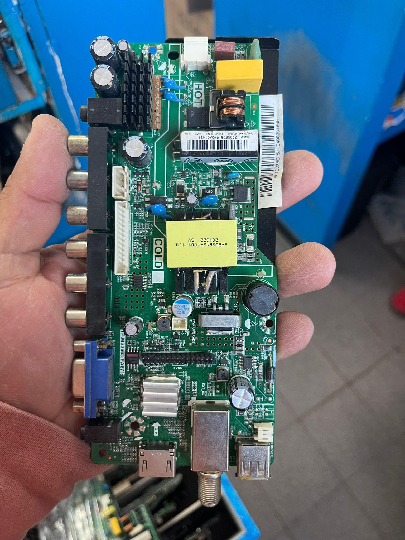 Placa Main Universal TP.MS3663.PA671 para TV LED Original Probada