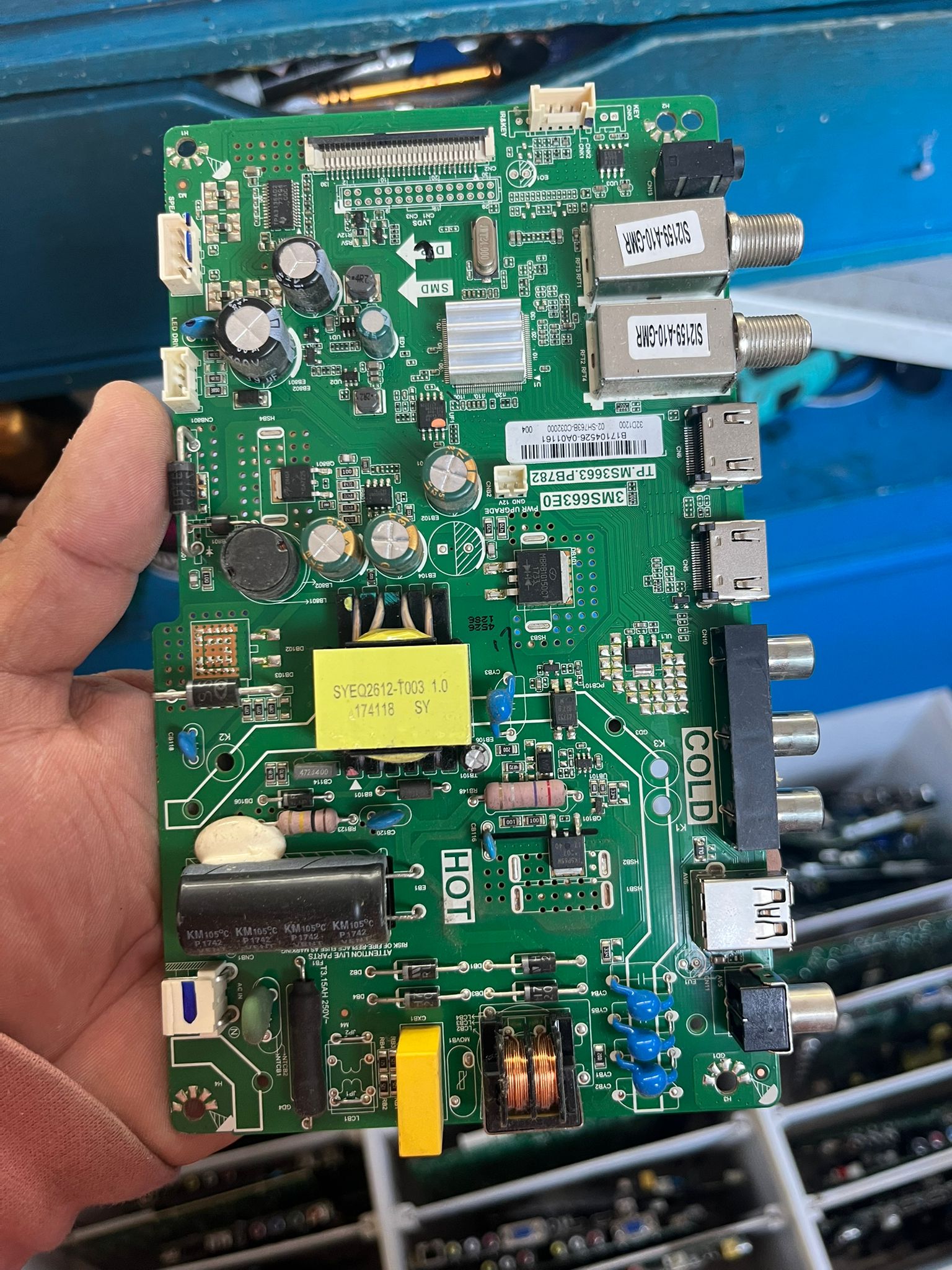 Placa Main Fuente Integrada TP.MS3663.PB782 para TV Original Usada Probada