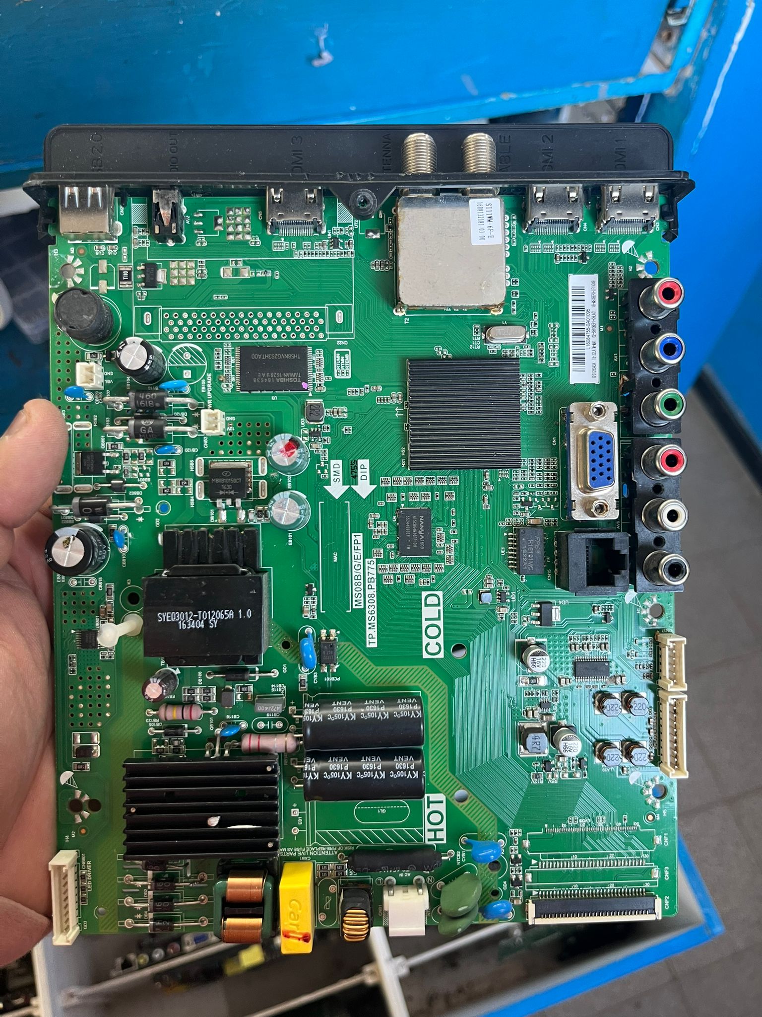 Placa main fuente original TP.MS6308.PB775 para TV usada probada