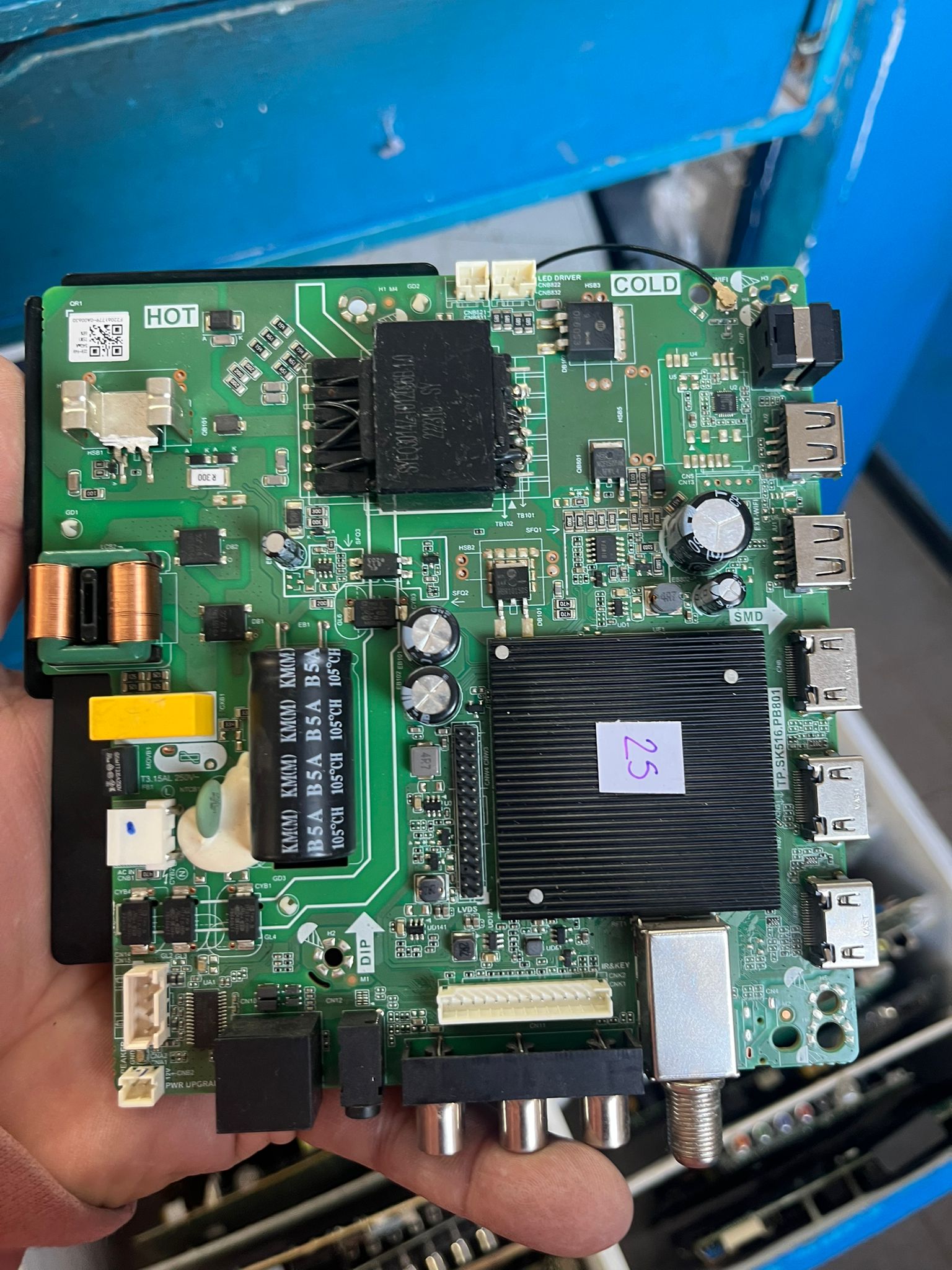Placa main fuente monoplaca TP.SK516.PB801 para televisor original usada probada