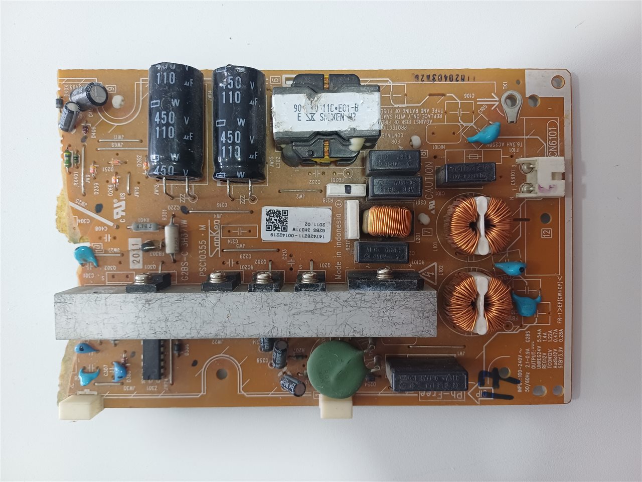 Fuente De Poder Tv Samsung PSC10355 Original Usada